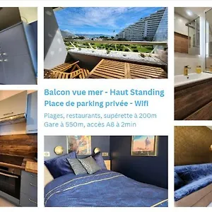  Appartement L'astronaute - Balcon Vue - Clim - Place Parking Privee - Marina Baie Des Anges